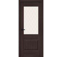 Дверь Прима-3 Wenge Melinga White Сrystal Mr.Wood Браво, Bravo +петли