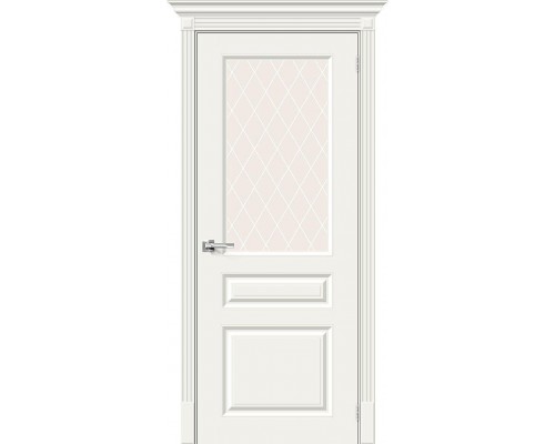 Дверь Скинни-15.1 Whitey White Сrystal Браво, Bravo +петли Дверь Скинни-15.1 Whitey White Сrystal Браво, Bravo +петли