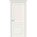 Дверь Скинни-15.1 Whitey White Сrystal Браво, Bravo +петли