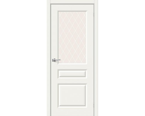 Дверь Скинни-15.1 Whitey White Сrystal Браво, Bravo +петли Дверь Скинни-15.1 Whitey White Сrystal Браво, Bravo +петли