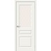 Дверь Скинни-15.1 Whitey White Сrystal Браво, Bravo +петли