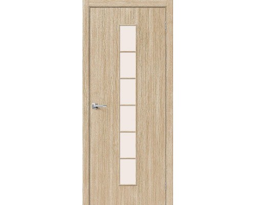 Дверь 2С Л-21 БелДуб Сатинато Браво, Bravo +петли
