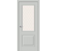 Дверь Классик-13 Grey Silk White Сrystal elPORTA Браво, Bravo