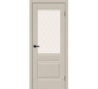 Дверь Прима-3 Cream Silkwood White Сrystal Браво, Bravo