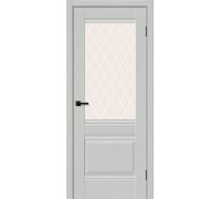 Дверь Прима-3 Grey Silkwood White Сrystal Браво, Bravo