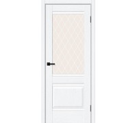 Дверь Прима-3 White Silkwood White Сrystal Браво, Bravo