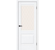 Дверь Прима-3 White Silkwood White Сrystal Браво, Bravo