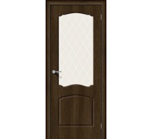 Дверь Альфа-2 Dark Barnwood White Сrystal Браво, Bravo +петли
