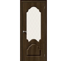 Дверь Скинни-33 Dark Barnwood White Сrystal Браво, Bravo +петли