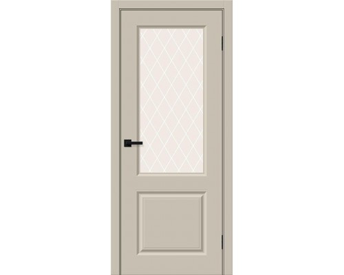 Дверь Скинни-13 Cream Pro White Сrystal Браво, Bravo +петли