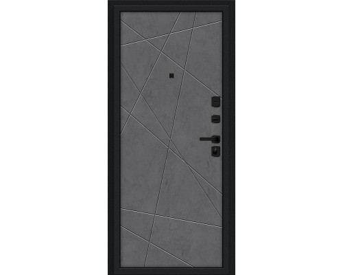 Дверь входная Bravo R Граффити-5/SBlack Букле черное/Slate Art