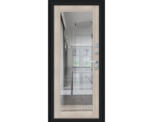 Дверь входная Bravo Thermo Thermo Флэш МФ/BChrome Букле черное/Cappuccino Melinga