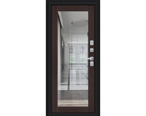 Дверь входная Bravo Thermo Thermo Флэш МФ/BChrome Букле черное/Wenge Melinga