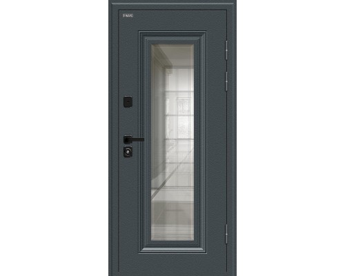 Дверь входная Bravo Thermo Thermo Шелл СД/SBlack Старк антрацит/White Sand