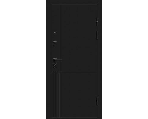 Дверь входная Optim D Optim Z-2 Нео Зеркало Муар черный/Белый