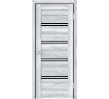 Дверь VellDoris Экошпон XLINE 4 цвет Клён айс стекло Лакобель черное