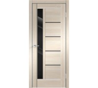 Velldoris Межкомнатная дверь экошпон PREMIER 3 Ясень японский стекло Лакобель черное