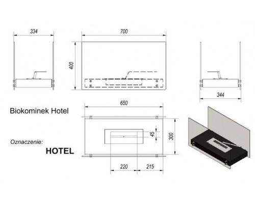 Биокамин Kratki HOTEL, TUV