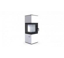 Печь DEFRO HOME QUADROOM, 9,6 кВт, белая сталь