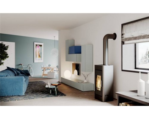 Печь DEFRO HOME SOLUM, 9кВт, коричневая сталь