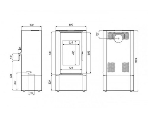 Печь DEFRO HOME SOLUM LOG, 9кВт, белая сталь