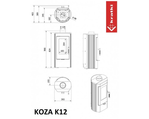 Печь Kratki KOZA K12
