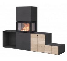 Печь-камин Nordpeis Box Black + топка N-20U