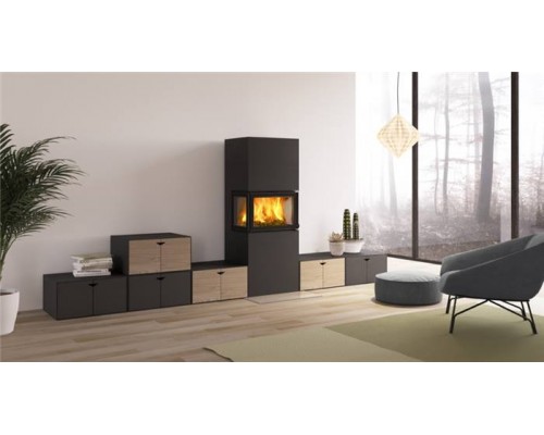 Печь-камин Nordpeis Box Black + топка N-20U