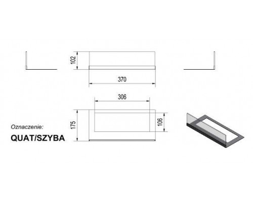 Стекло декоративное для биокамина QUAT