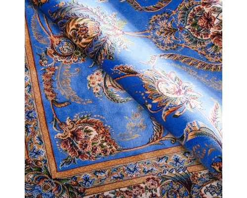 Ковер Турецкий Qum дизайн 2003U цвет BLUE / CREAM Ковер Турецкий Qum дизайн 2003U цвет BLUE / CREAM