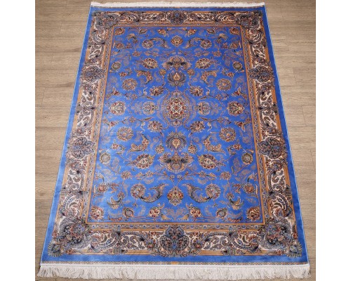 Ковер Турецкий Qum дизайн 2003U цвет BLUE / CREAM Ковер Турецкий Qum дизайн 2003U цвет BLUE / CREAM