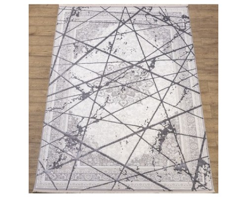 Ковер Турецкий Prado дизайн KB03A цвет WHITE / GRAY2 Ковер Турецкий Prado дизайн KB03A цвет WHITE / GRAY2