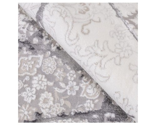 Ковер Турецкий Prado дизайн KB03A цвет WHITE / GRAY2 Ковер Турецкий Prado дизайн KB03A цвет WHITE / GRAY2