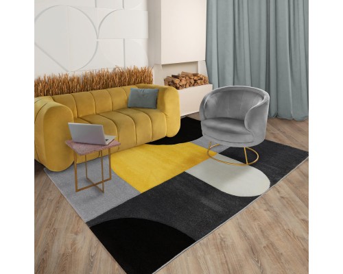 Ковер Турецкий AHENKLI REGGI дизайн L255A L.GREY-YELLOW Ковер Турецкий AHENKLI REGGI дизайн L255A L.GREY-YELLOW