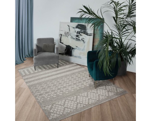 Ковер OZKAPLAN KARPET GELA дизайн 0D457A BLUE-L.GREY