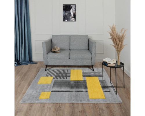 Ковер Турецкий AHENKLI REGGI дизайн L262A L.GREY-YELLOW Ковер Турецкий AHENKLI REGGI дизайн L262A L.GREY-YELLOW