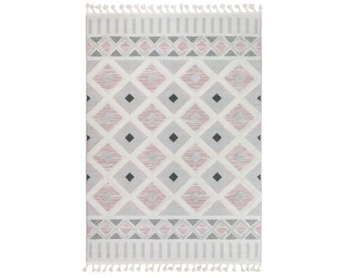 Ковер OZKAPLAN KARPET VICENZA дизайн B0242A ANTHRACITE-PINK