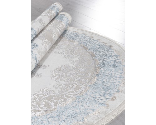 Ковер Arda Efsan L270A cream shrink/blue fdy Овал Ковер Arda Efsan L270A cream shrink/blue fdy Овал