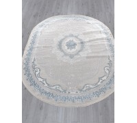 Ковер Arda Efsan Q010A cream shrink/blue fdy Овал