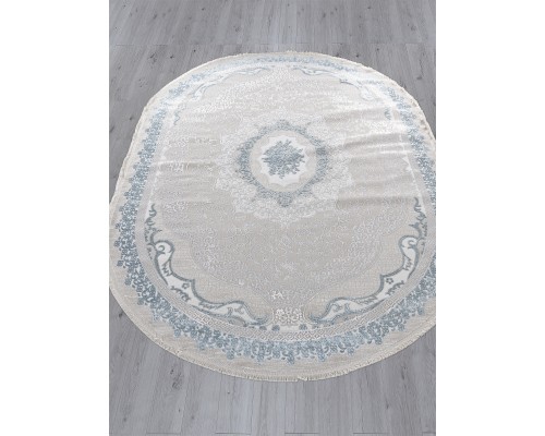 Ковер Arda Efsan Q010A cream shrink/blue fdy Овал Ковер Arda Efsan Q010A cream shrink/blue fdy Овал
