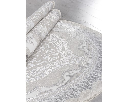 Ковер Arda Efsan Q010A cream shrink/grey fdy Овал Ковер Arda Efsan Q010A cream shrink/grey fdy Овал