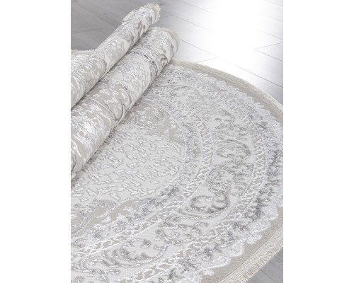 Ковер Arda Efsan Q011A beige shrink/grey fdy Овал Ковер Arda Efsan Q011A beige shrink/grey fdy Овал