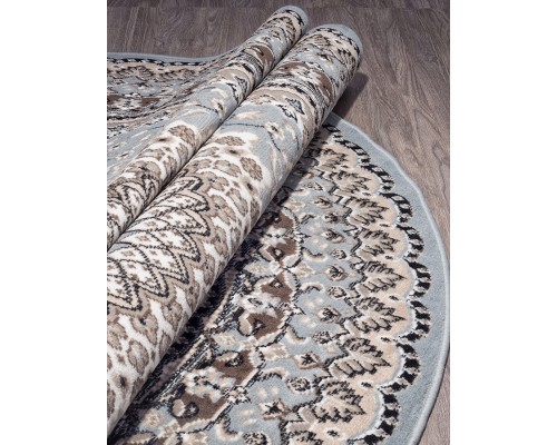 Ковер Merinos Sierra D504 blue-brown 2 Овал