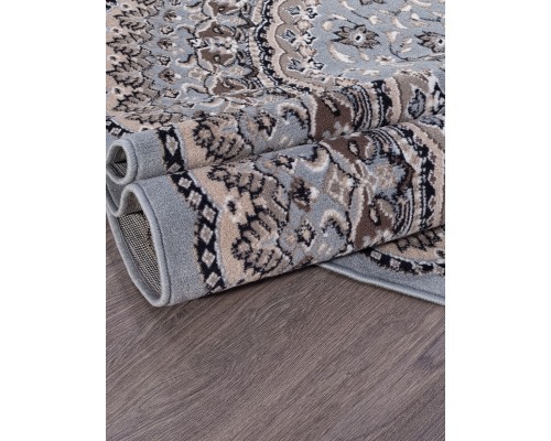 Ковер Merinos Sierra D504 blue-brown 2 Овал