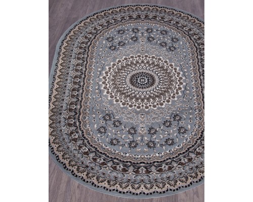 Ковер Merinos Sierra D504 blue-brown 2 Овал