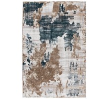 Ковер турецкий с ворсом 1-7мм. D009A_CREAMSHIRINK-BLUEFDY