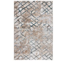Ковер турецкий с ворсом 1-7мм. K551B_CREAMSHIRINK-BLUEFDY
