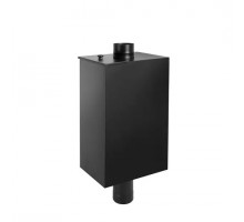 Бак BLACK на трубе 80л д.120 (Прямоуг) (AISI 439) диаметр дымохода: 120 мм