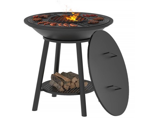 Чугунный FANTASTIC GRILL Везувий O 700 Престиж (чаша+подставка престиж+плита Gurman O700+крышка)