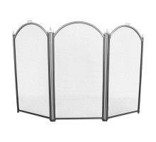 Экран каминный C03011АSК (3 секции, 60х95см, черный/серебро)